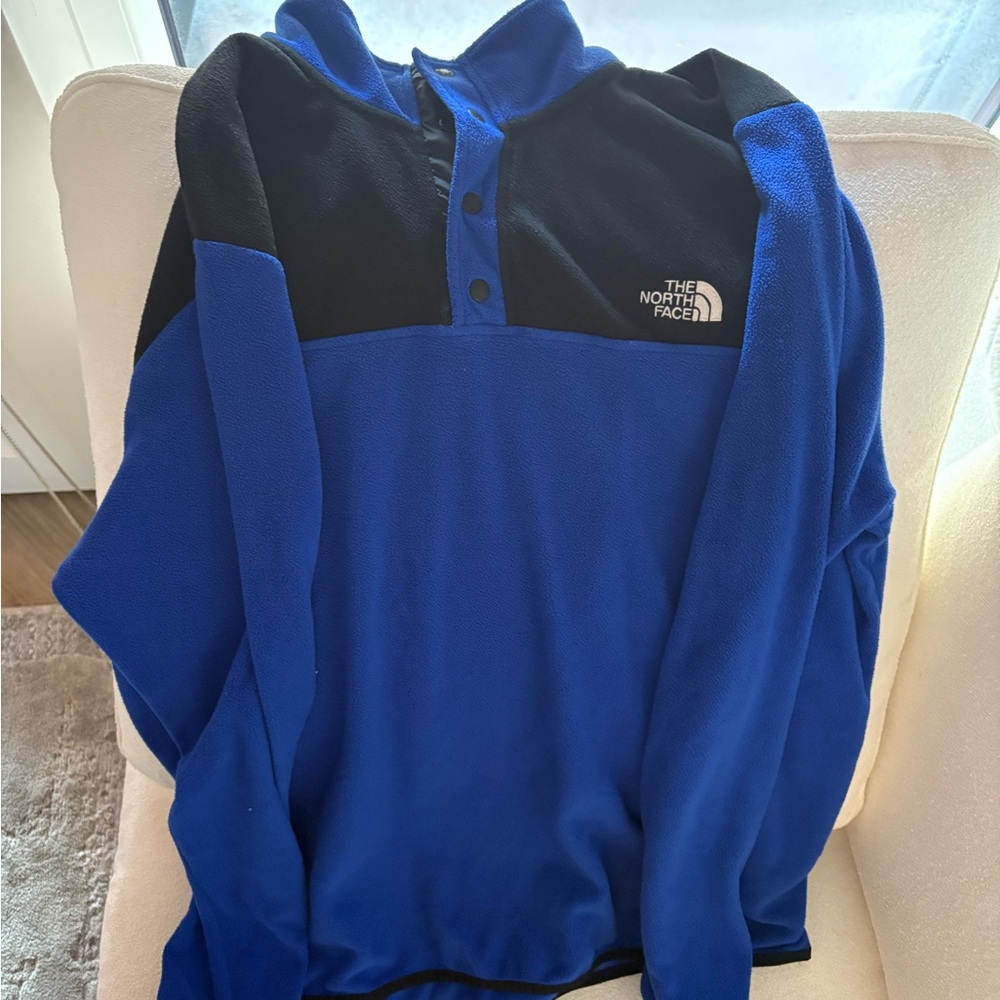 North face blue quarter zip